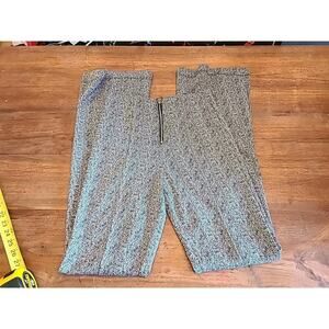So Goods for Life Women's Black And Gray Zip Up Tweed Flare Leg Pants Size S